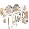 Ganchos de Ventosa para Cocina, Barra Colgante de Pared sin Taladro, Estante de Almacenamiento Multifuncional, Soporte para Pala, Cuchara, Cuchillo, Estante de Almacenamiento