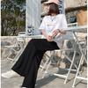 Nova Moda Verão 2024, Respirável, Textura Refrescante, Roupa Exterior Estilo Celebridade da Internet com Suporte para a Barriga de Cintura Alta, Calças de Perna Larga com Look Emagrecedor para Gestantes
