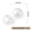 Fornecido diretamente pelo fabricante, botões simples branco pérola com superfície em arco semicircular, botões de camisa, acessórios de vestuário, grandes quantidades em estoque