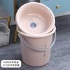 Cubo de plástico para dormitorio de estudiantes al por mayor, cubo de lavandería portátil para el hogar, cubo de baño engrosado, cubo redondo, cubo de almacenamiento de gran capacidad