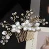 Peine de Perlas Blancas de Moda de Venta Caliente Transfronterizo Europeo y Americano Peine para el Cabello Joyería de Boda Accesorios para Vestido de Novia