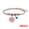 Pulsera europea y americana transfronteriza de acero inoxidable con diseño de hueso de serpiente para novias amigas Diamante Azul festival regalo japonés grabado pulsera de acero de titanio