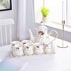 Juego Blanco de Agua Corriente Hecho a Mano Cerámica de Comercio Exterior Juego de Café y Té Taza de Té Vajilla de Porcelana Juego de Té Caja de Regalo Juego Completo