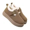 Zapatos Birkenstock con Forro de Lana para Mujer, Nuevos Zapatos de Algodón Cálidos Otoño e Invierno 2026, Mocasines Peludos, Zapatos de Suela Gruesa de Altura Versátil