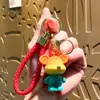 Lindo llavero colgante de animal de resina, llavero moderno de acrílico colorido, decoración para bolso y coche, pequeño regalo