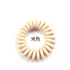 Línea telefónica mediana Muelle 3.8 diámetro línea telefónica plástico pelo Anillo niños color caramelo accesorios para el cabello fabricantes al por mayor