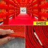 Alfombra Roja Engrosada Apertura Tienda Puerta Celebración de Boda Uso Comercial a Largo Plazo Boda Área Grande Colocación Completa Bienvenida a Invitados