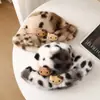 Nuevo Sombrero de Pescador de Felpa Invierno Manchas Estilo Coreano Decoración Cabeza de Gato Versátil Cálido Sombrero de Cubo Sombrero Retro Estampado Leopardo