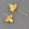 Estilo Chino Sencillo Mariposa y Orquídea Plata de Ley 925 Elegantes Pendientes de Planta Mariposa Orquídea Lujo Accesible Pendientes Estilo Cena