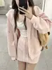 Sudadera Cardigan Nuevo Estilo Primavera 2026 Chaqueta de Primavera para Mujer, Sudadera con Capucha y Cremallera Holgada, Ropa para Mujer Estilo Coreano Petite