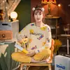 Pijama nuevo de manga larga para primavera y otoño, pijama casual para mujer, estilo coreano, conjunto de ropa para el hogar para mujer