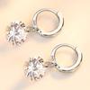 Brincos de diamante nu de zircônia natural femininos, brincos elegantes femininos novos, estilo coreano, banhados a prata, atacado