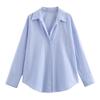 Comércio Exterior Verão 2024 Nova Roupa Feminina Estilo Europeu e Americano Algodão Solta Casual Manga Longa Camisa Oxford Feminina 8855853