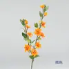Flor de jazmín artificial de 2 ramas, flor falsa de un solo tallo para decoración de ventanas, flor de seda para arreglos de pasillo de bodas, flor decorativa para el hogar en la sala de estar