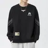 Envio RápidoCamiseta Básica Casual Moletom Masculino Tendência Gola Redonda Estampada Primavera/Outono Novo Solto Manga Longa Pulôver Fashion