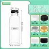 250ml.350ml Botella Cuadrada Grado Alimenticio PET Transparente Cuadrada Botella de Plástico Botella Desechable para Bebidas con Tapa