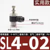 Conector Rápido Pneumático Branco Sl Válvula Borboleta Válvula de Controle de Velocidade Cilindro Sl4/6/8/10/12 M5-01 Ajustável 02