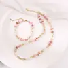 Colgante de Pintura al Óleo Serie Jardín de Monet Concha Cristal Perla de Agua Dulce Natural Collar Pulsera Colgante Barroco