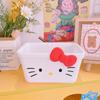 Mingchuang Youpin Sanrio cesta portátil miniso linda caricatura melody Hello Kitty plástico cesta de almacenamiento para el hogar