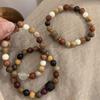 Nova pulseira de contas de sândalo verde com letras em estilo chinês pulseira de contas de rosário Zen antigo design de nicho pulseira estilo étnico