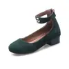 Zapatos nuevos de tacón cuadrado de PU para primavera y verano 2017 talla 33-46 talla zapatos de mujer JGB2017N041012