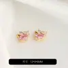 Chapado en Oro de 14K Zircón Gatito Caja Mágica Espaciadores Hecho a Mano DIY Pulsera de Perlas y Cristal Accesorios de Joyería con Cuentas