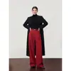 Calça pantalona de cintura alta, novo modelo outono 2026, cintura alta com corte solto, calça casual de trabalho, disponível para transmissão ao vivo e distribuição