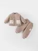 Roupas de Bebê, Macacões Acolchoados de Algodão para Outono e Inverno, Roupas e Calças Quentes de Algodão Fofas para Meninos, Conjuntos Separados para Passear