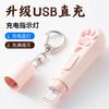 Puntero láser para gatos mascotas con garra de gato, juguete para gatos con patrón intercambiable, recargable por USB