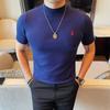 Tejidos de Punto de Punto para Otoño e Invierno 2025, Camisetas Básicas Casuales de Cuello Alto Medio Simples y Versátiles, Venta Directa de Fábrica, Entrega de Texto Secreto