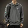 Sudadera con Capucha de Algodón Pesado Estilo Americano Camisa Polo para Hombre Llegada Nueva Otoño 2026 Camisa Chaqueta Holgada con Solapa de Manga Larga