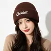 Gorra de Bordado con Letra Americana Gorro de Lana para Mujer Hace que la Cara se Vea Más Pequeña Gorro de Punto para Pareja Hombre Nuevo Otoño Invierno 2026 Gorro para el Frío