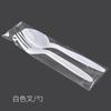 Colher de sopa de plástico descartável colher de sorvete transparente DS1 Branco 6 polegadas colher de arroz mais antigo gosto precoce faca de bolo e garfo