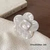 Presilha de Cabelo de Acetato Estilo Coreano com Laço Floral Feito à Mão, Presilha Lateral para Franja, Presilha Bico de Pato de Alta Qualidade, Acessório de Cabelo Versátil