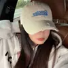 Gorra de Béisbol con Letra de Agujero y Cabeza Grande para Mujer Primavera y Verano Ala Ancha Casual Versátil que Muestra la Cara Parte Superior Pequeña Suave Gorra con Visera para Hombre
