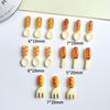 Mini Tenedor Cuchara Palillos Comida Juego Accesorios Resina DIY Uñas Niños Funda Teléfono Cuerda para Cabeza Bolsa de Materiales