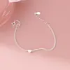 Pulsera Pequeña de Corazón Sólido Cepillado Simple de Plata S925 Nalan, Estilo Minimalista Ins, Accesorio Exquisito de Nicho S8851