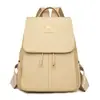 Mochila Simples de Viagem, Mochila Escolar para Estudantes, Mochila para Meninas do Ensino Fundamental e Médio, Mochila Feminina Versátil Casual de Cor Sólida
