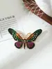 Broche Criativo Fofo Novo Estilo Europeu e Americano Transfronteiriço com Design de Borboleta, Strass, Esmalte e Acabamento de Gotejamento de Óleo, Direto do Fabricante