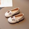 2025 Outono Novo Estilo Coreano Moda Infantil Sapatos de Couro de Solado Macio Sapatos de Princesa Modernos e Versáteis Sapatos Infantis Estilo Universitário