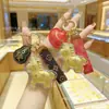 Beige Agua Mismo Estilo Encanto Dorado para Teléfono Oro Puro 999 Peluche Kuromi Hello Kitty Accesorio para Bolso Llavero