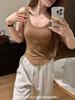 Agencia de Noticias Coreana 8821# Chaleco Interior de Moda con Cuello en U Lijado Cálido Adelgazante Joker Simple Chaleco Calefactor para Otoño e Invierno