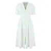 Ins Moda Europeia e Americana Transfronteiriça 2026 Nova Moda Elegante Roupa Feminina Atacado Bordado Vazado Decote V Estilo Francês Vestido Acinturado