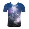 Amazon comércio exterior AliExpress verão nova estampa masculina 3D geométrica manga curta camiseta uma geração de cabelo