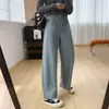 ¡Imprescindible para figura en forma de pera! Pantalones deportivos casuales de pierna curva adelgazantes para mujer, pantalones de otoño para cuerpo tipo pera, pantalones anchos rectos holgados
