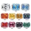 Piedras Sueltas de Moissanita de Colores Radiantes en Color D, Color Fanta, Morado Imperial, Naranja, Rosa, Verde y Azul Océano con Bordes Facetados Largos