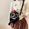 Bolsa de Muñeca Versátil Diaria Estilo Nuevo Ins Dibujo Animado Color Contrastante Corazón de Niña Pequeña Negra Diagonal Bolso de Juguete Versátil