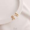 Pingente de letras em ouro 14K com 26 zircônias, design de alto padrão, estilo europeu e americano, faça você mesmo, colar, pulseira, brincos, pingente