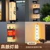 Caixa de Luz Rotativa Vertical para Exterior de Chão Quadrada Móvel Multi-Camada Quatro Lados Rolante Luminosa Display de Publicidade para Alimentação