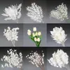 Ventas Directas de Fabricantes de Comercio Exterior: Flores Artificiales Blancas, Flores Falsas Estilo Bosque, Materiales Florales para Bodas, Flores para Decoración de Salón de Bodas